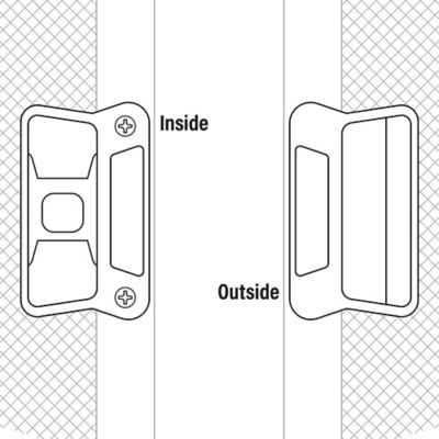 Image showing  White Sliding Screen Door Handle, Fits Superior
