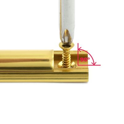 Image showing 5 th Prime-Line 4 in. Surface Bolt, Solid Brass, Polished Brass Finish, U 9961