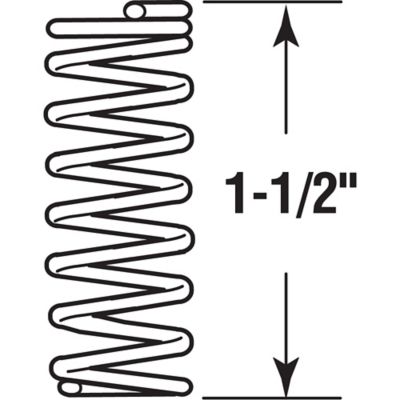 Image showing  Compression Spring, Nickel-Plated Finish, 0.041 Ga x 1/2 in. x 1-1/2 in., 2 pk., SP 9706