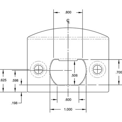 Image showing  Standard Latch Strike, 1-5/8 in., Steel, Brass Plated Finish, 2 pk., MP2232-2