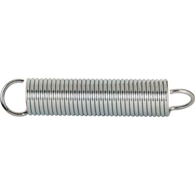 Prime-Line Extension Spring, Spring Steel, Nickel-Plated, 0.072 Ga x 5/8 in. x 3-1/4 in., Single Loop Open, 2 pk., SP 9618