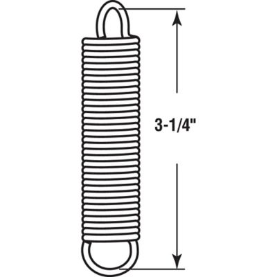 Image showing  Extension Spring, Spring Steel, Nickel-Plated, 0.072 Ga x 5/8 in. x 3-1/4 in., Single Loop Open, 2 pk., SP 9618