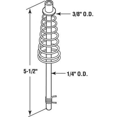 Image showing  5-1/2 in. Bi-Fold Door Guide Rod, for Slimfold Doors, N 6638
