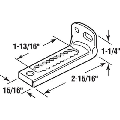 Image showing  Bi-Fold Door Bottom Pivot Bracket, Steel, 2 pk., N 6674