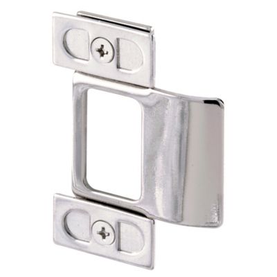 Prime-Line Adjustable Door Strike, 2 Piece, Chrome Plated, U 9488