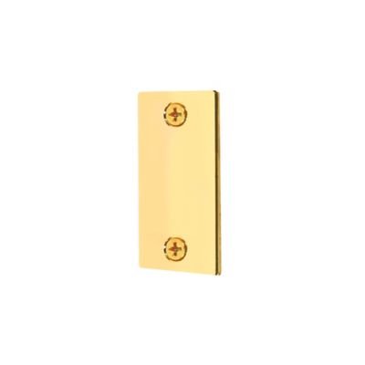 Prime-Line 1-1/8 in. x 2-1/4 in. Brass Plated Door Filler Plate, U