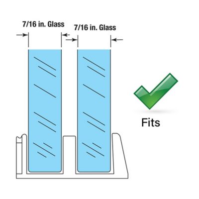 Image showing  Clear Plastic Shower Door Bottom Guide Assembly, M 6058