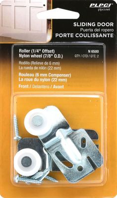 Image showing  Front Closet Door Roller with 1/4 in. Offset and 7/8 in. Nylon Wheel, N 6500