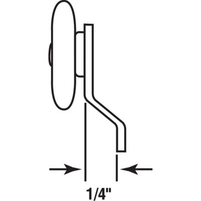 Image showing  Front Closet Door Roller with 1/4 in. Offset and 7/8 in. Nylon Wheel, N 6500