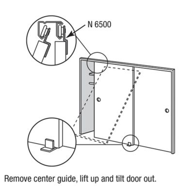 Image showing  Front Closet Door Roller with 1/4 in. Offset and 7/8 in. Nylon Wheel, N 6500