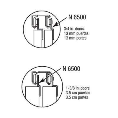 Image showing 5 th Prime-Line Front Closet Door Roller with 1/4 in. Offset and 7/8 in. Nylon Wheel, N 6500