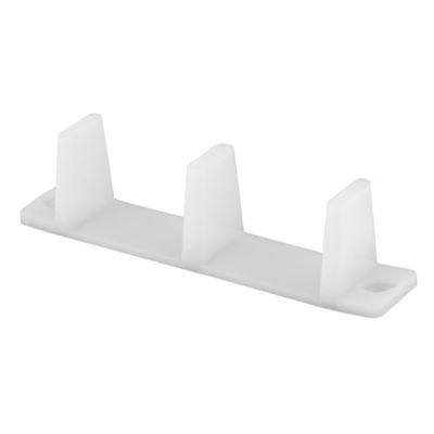 Prime-Line Sliding Closet Door Bottom Guide, 4-3/16 in., Plastic, White, 4 pk., MP6563-4