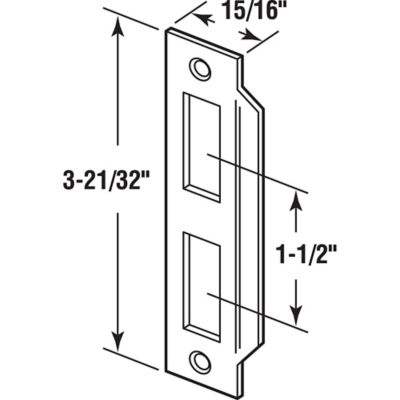 Image showing  Brass Victorian-Style Mortise-Lock Door Strike