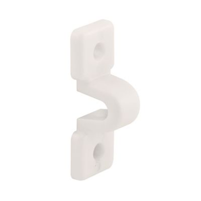 Prime-Line Loop Clip, Fits Wire Shelves, Plastic Construction, White, 12 pk., MP7018