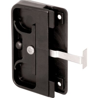 Prime-Line Black Plastic Mortise Style Screen Door Latch and Pull, A 142