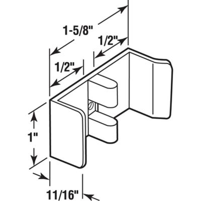 Image showing  Plastic Sliding Shower Door Bumper and Guide, Sterling, M 6112