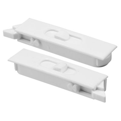 Prime-Line Tilt Latch Pair, White Plastic Construction, Spring-Loaded, Snap-In, 1 Pair