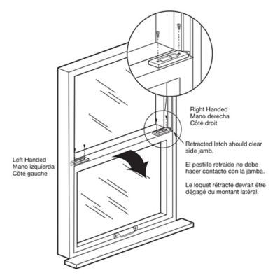 Image showing  Tilt Latch Pair, White Plastic Construction, Spring-Loaded, Snap-In, 1 Pair