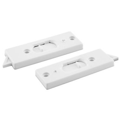 Prime-Line 2-5/16 in. White Plastic Spring-Loaded Tilt Latch, 1 Pair