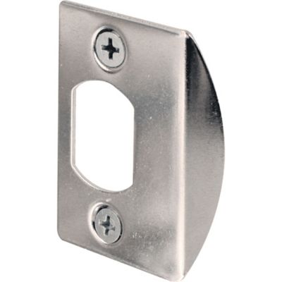 Prime-Line Standard Latch Strike, 1-5/8 in., Steel, Chrome Plated Finish, 2 pk., MP2234