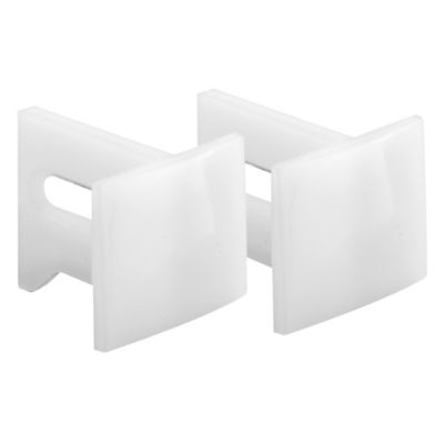 Prime-Line Pocket Door Bottom Guides, 1-1/8 in., Plastic, White, 2 pk., N 7015