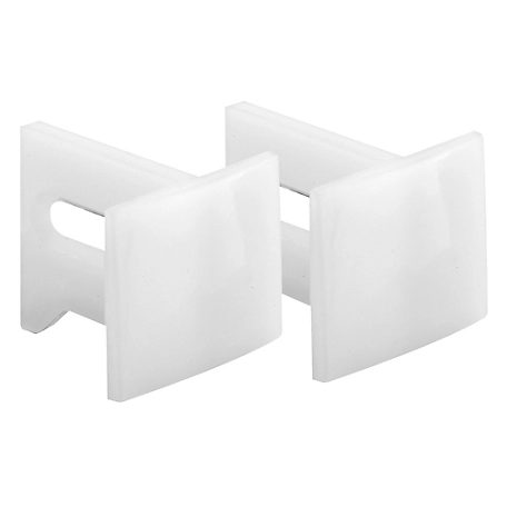 Prime-Line Pocket Door Bottom Guides, 1-1/8 in., Plastic, White, 2 pk., N 7015