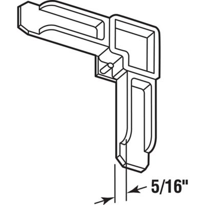 Image showing  3/4 in. x 5/16 in. Screen Frame Corners, Plastic, Bronze, 4 pk., PL 7728