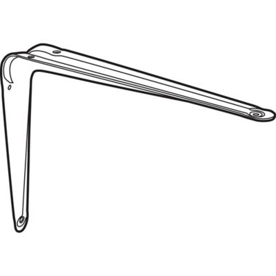 Image showing  Shelf Brackets, 5 in. x 6 in., Stamped Steel, Gray Enamel Finish, 2 pk., MP11411