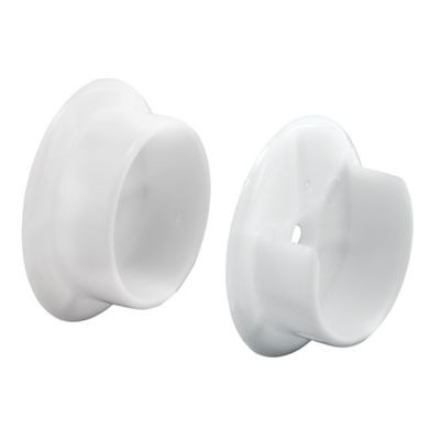 Prime-Line Closet Pole Sockets, 1-3/8 in., Plastic, White 1 Set, N 6568