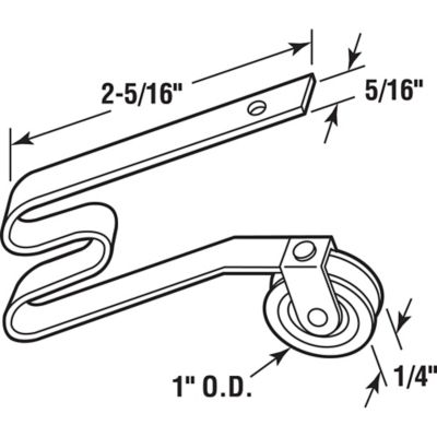 Image showing  1 in. Steel Screen Door Tension Springs with Nylon Roller, 2 pk., B 512