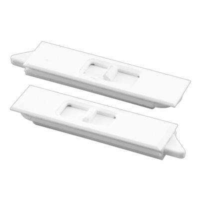 Prime-Line Tilt Window Latch Pair, White Plastic Construction, Spring-Loaded, Snap-In, 1 Pair