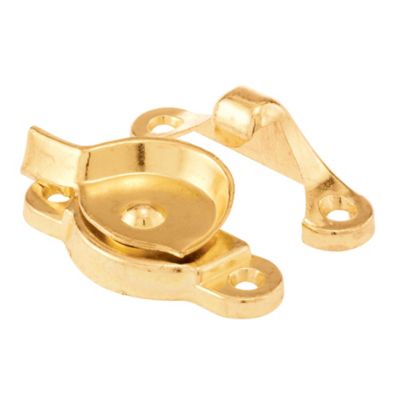 Prime-Line Window Sash Lock, 1-15/16 and 1-7/8 in. HC, Fits Single/Double-Hung Wood Windows, Diecast Zinc, Brass