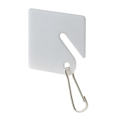 Prime-Line Plastic Write-On Key Tag with Metal Hook, 1-1/2 in. White, 20 pk., EP 4269