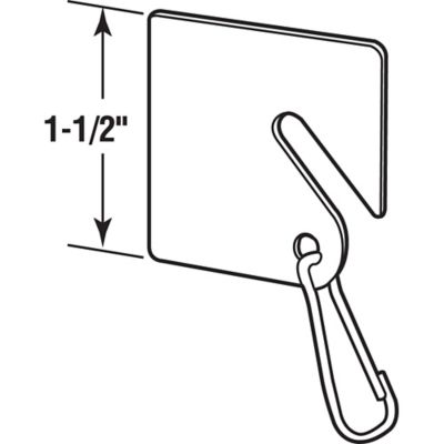 Image showing  Plastic Write-On Key Tag with Metal Hook, 1-1/2 in. White, 20 pk., EP 4269