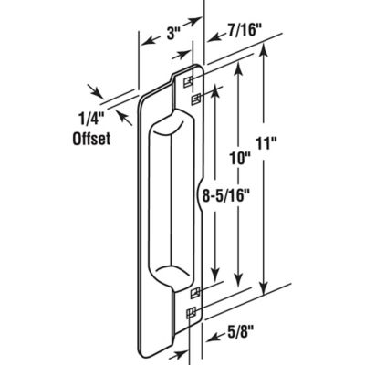 Image showing  Latch Guard Plate Cover - Protect Against Forced Entry, Easy to Install on Out-Swinging Doors - Bronze, U 9504