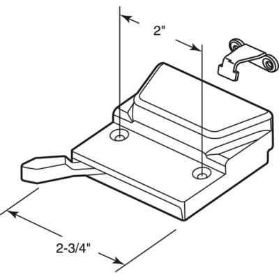 Image showing  Low Profile Casement Window Lock, TH 23056