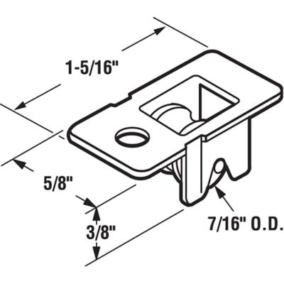 Image showing 1 th Prime-Line Roller Assembly, 7/16 in. Steel, Concave, 2 pk., G 3147