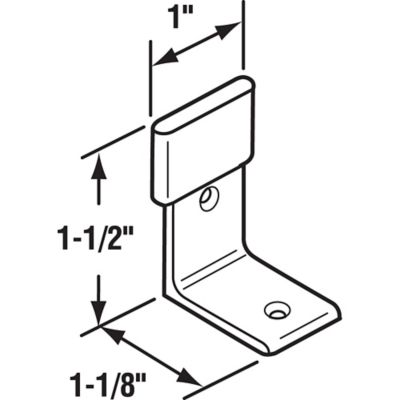 Image showing  Bypass Door Bottom L-Guide Brackets, Fits Like Doors, 2 pk., N 6655