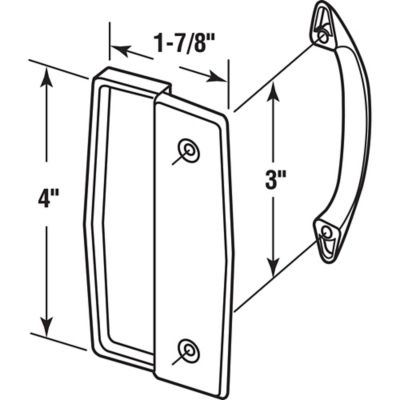 Image showing  Black Plastic Sliding Screen Door Handle