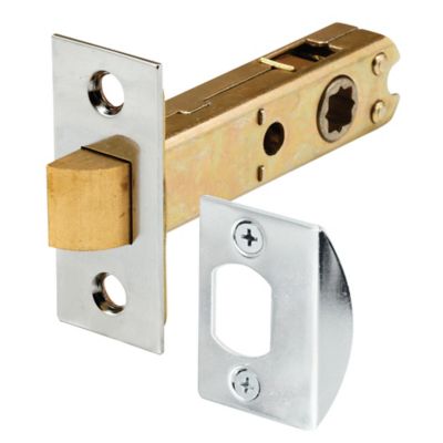 Prime-Line Passage Door Latch, 9/32 in. and 1/4 in. Square Drive, Steel, Chrome Finish, E 2440