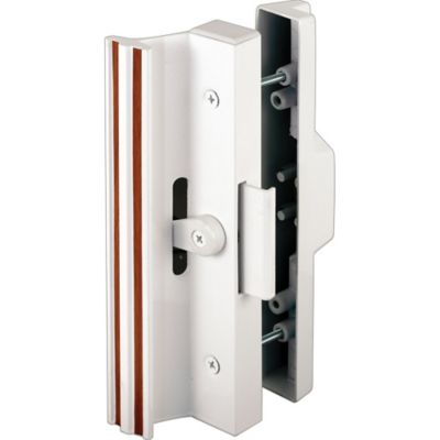 Prime-Line Diecast Sliding Door Handle Set, White (1 Set)