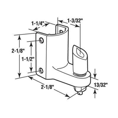 Image showing  1-1/4 in. Post Mounted Gravity Pivot Hinge, Chrome Finish, Single Pack