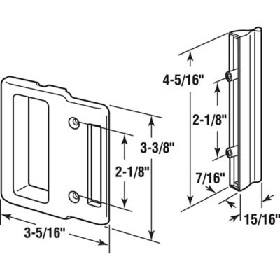 Image showing  White Sliding Screen Door Pull, Fits Andersen