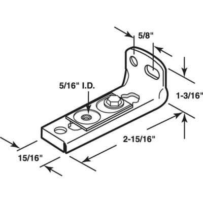 Image showing  Bi-Fold Door Pivot Bracket, Floor and Jamb Mount, N 6543