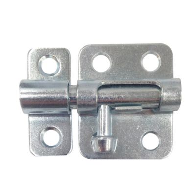 Prime-Line Barrel Bolt Lock, 2 in., Steel, Zinc-Plated, Includes Installation Fasteners, MP11343-1