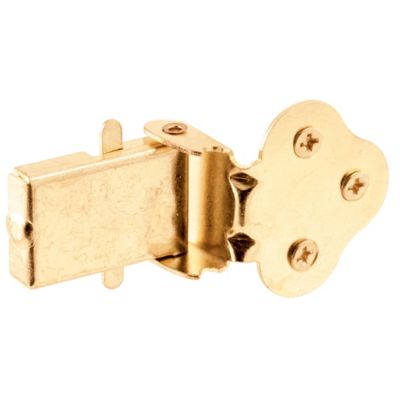 Prime-Line Wood Window Flip Lock, 5/8 in. Projection, Stamped Steel Construction, Brass Plated, U 9926