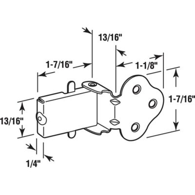 Image showing  Wood Window Flip Lock, 5/8 in. Projection, Stamped Steel Construction, Brass Plated, U 9926