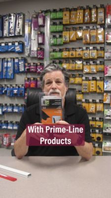 Image showing  7/8 in. to 1-1/2 in. x 7 ft. Black Vinyl Sliding Screen Door Weatherstrip (Single Pack), B 716