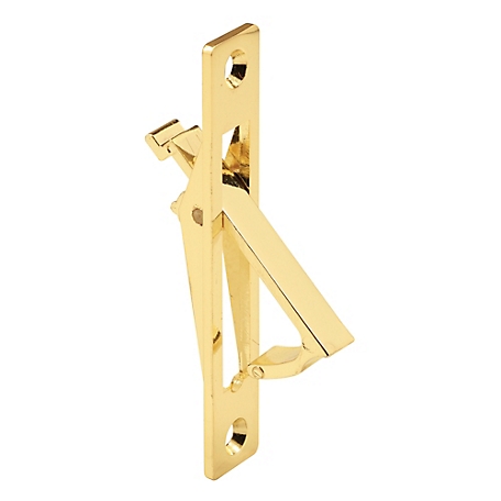 Prime-Line Pocket Door Flush Edge Pull, Polished Brass, Fasteners Included, N 6768