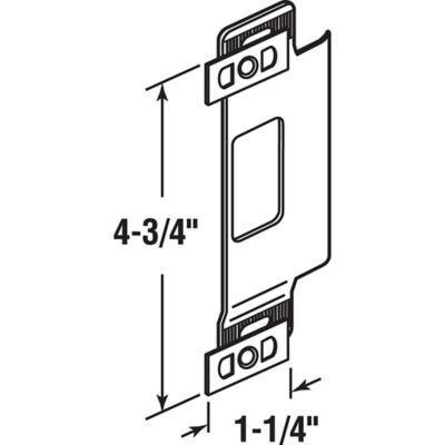 Image showing  Brass Plated Asa Adjustable Door Strike, U 9495